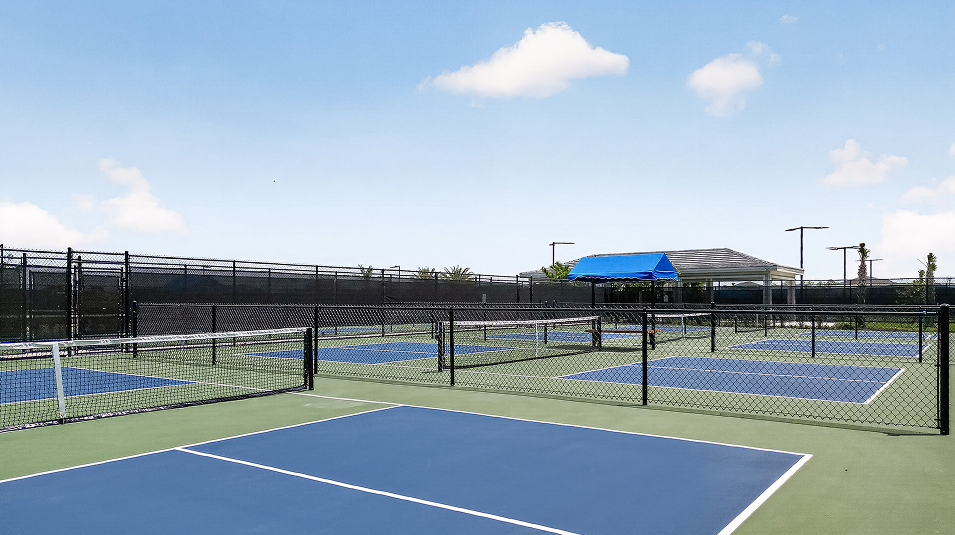 The pickleball courts at Willow in Punta Gorda, Florida