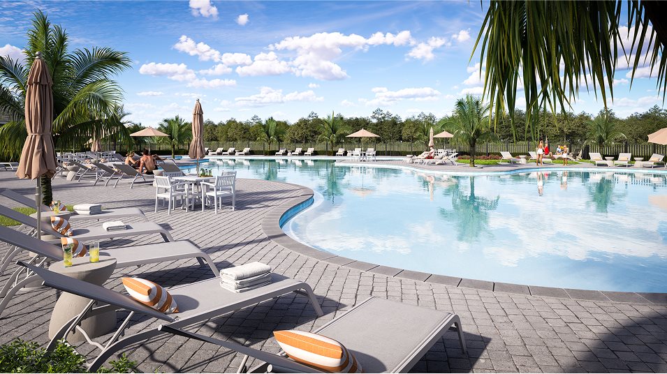 The pool and amenity centre at Willow in Punta Gorda, Florida