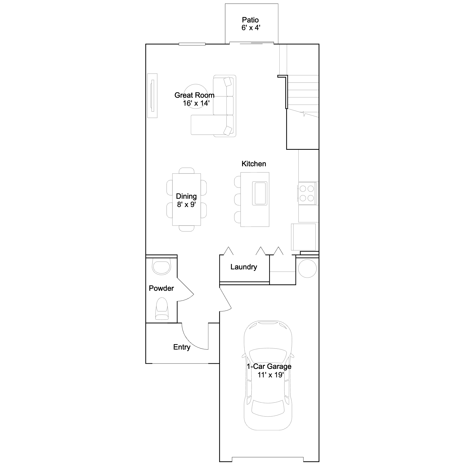 Floor plan layout of the Ashford by Lennar at Willow in Punta Gorda, Florida