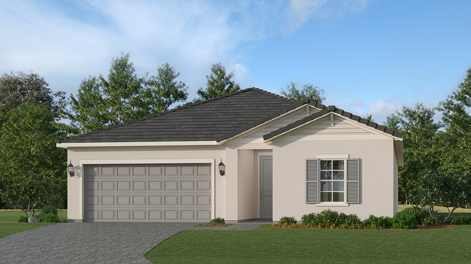Exterior rendering of the Bartik plan by Lennar at Willow in Punta Gorda, Florida