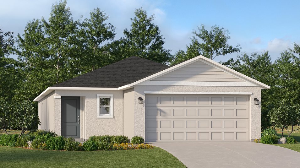 Exterior rendering of the Belmont plan by Lennar at Willow in Punta Gorda, Florida