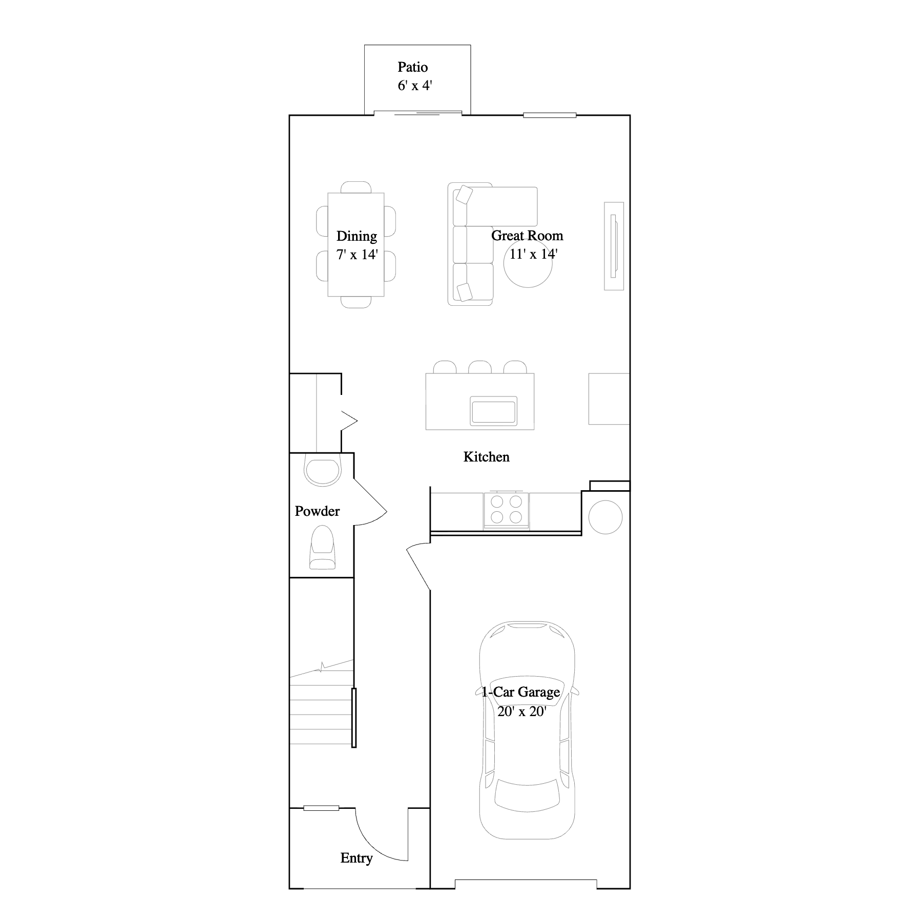 Floor plan layout of the Briarcliff by Lennar at Willow in Punta Gorda, Florida
