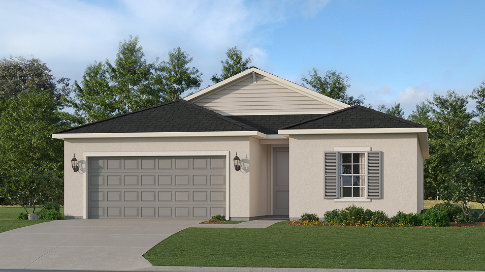Exterior rendering of the Carson plan by Lennar at Willow in Punta Gorda, Florida