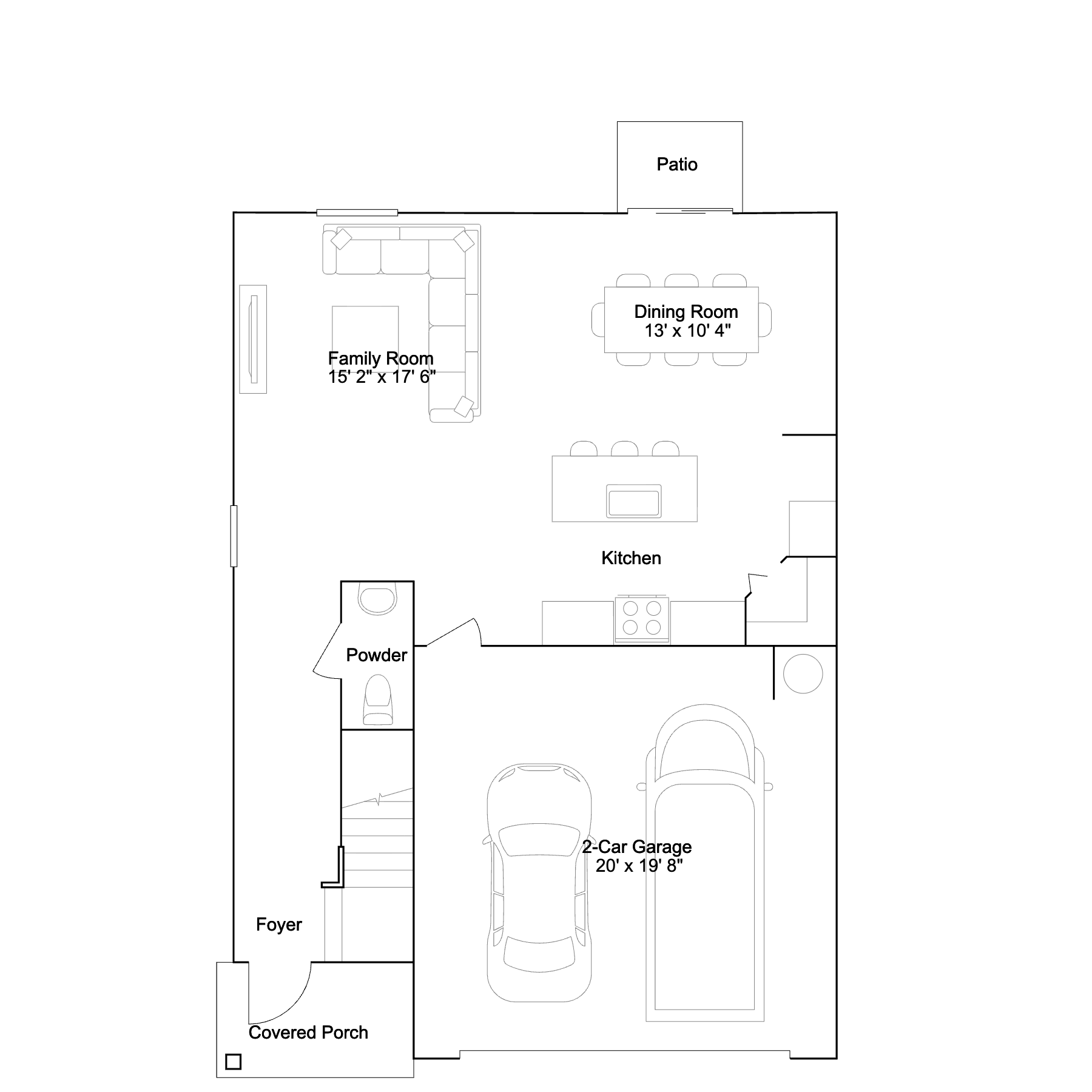 Floor plan layout of the Columbus by Lennar at Willow in Punta Gorda, Florida