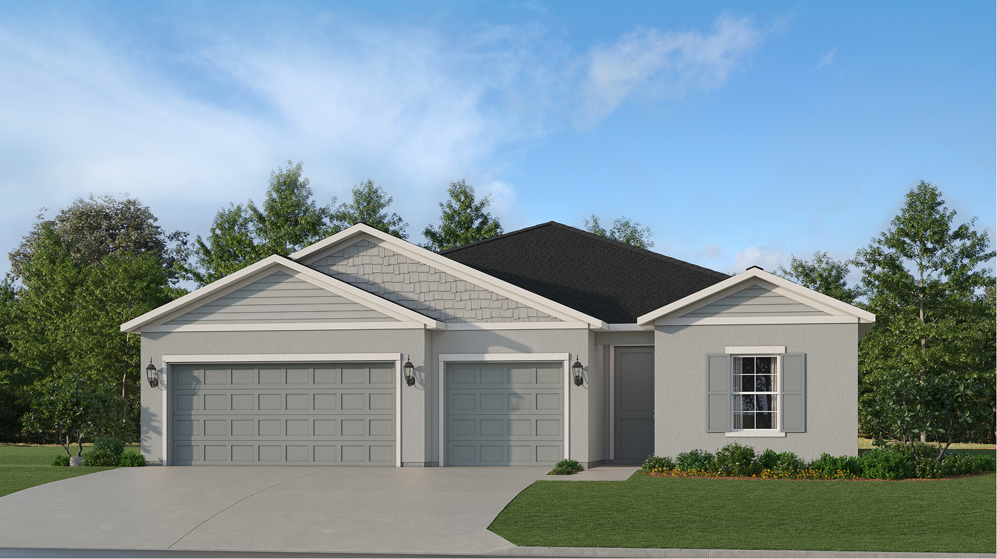 Exterior rendering of the Coral Bay plan by Lennar at Willow in Punta Gorda, Florida