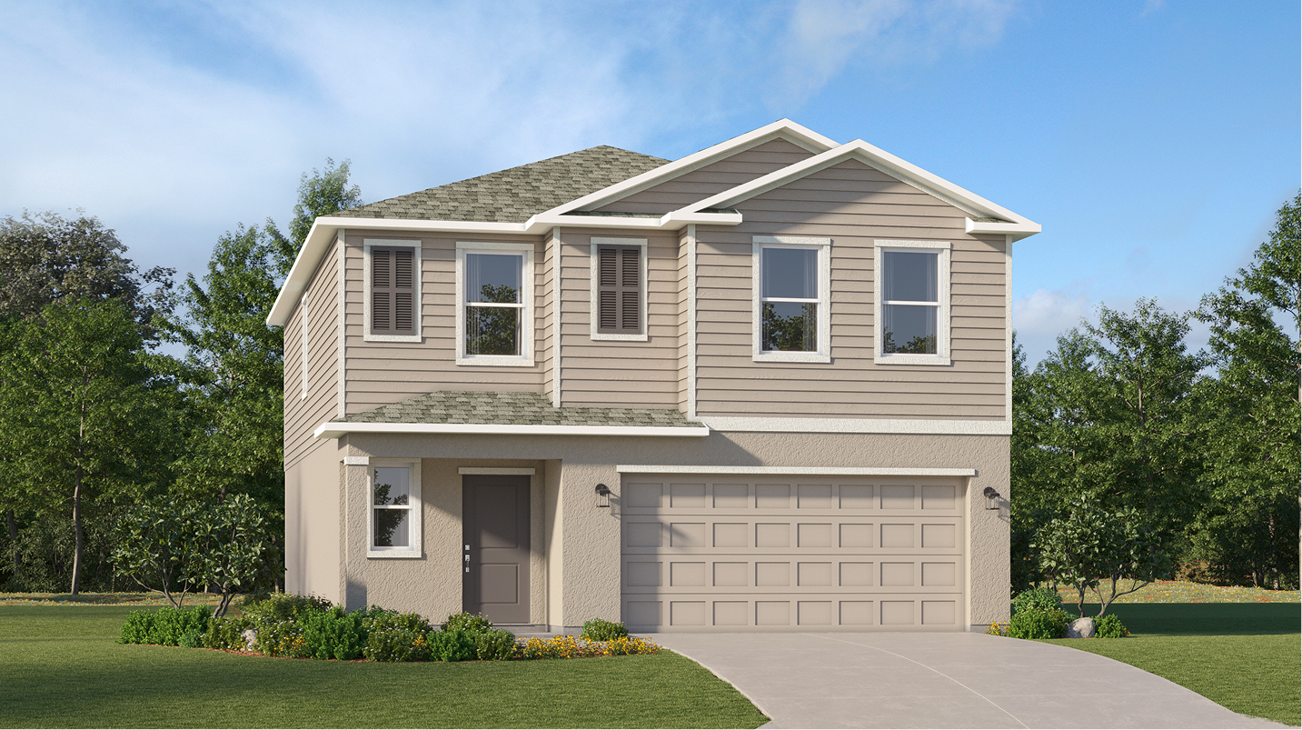 Exterior rendering of the Edison plan by Lennar at Willow in Punta Gorda, Florida