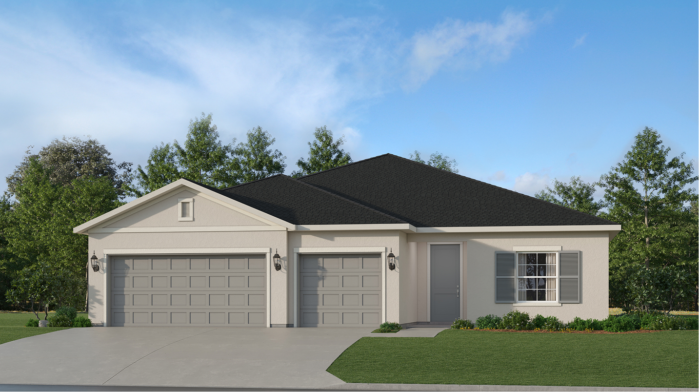 Exterior rendering of the Harborwalk plan by Lennar at Willow in Punta Gorda, Florida