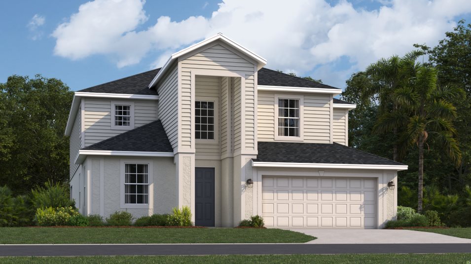 Exterior rendering of the Monte Carlo plan by Lennar at Willow in Punta Gorda, Florida