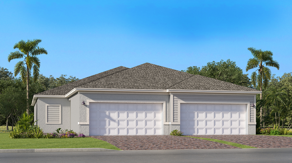 Exterior rendering of the Pelican plan by Lennar at Willow in Punta Gorda, Florida