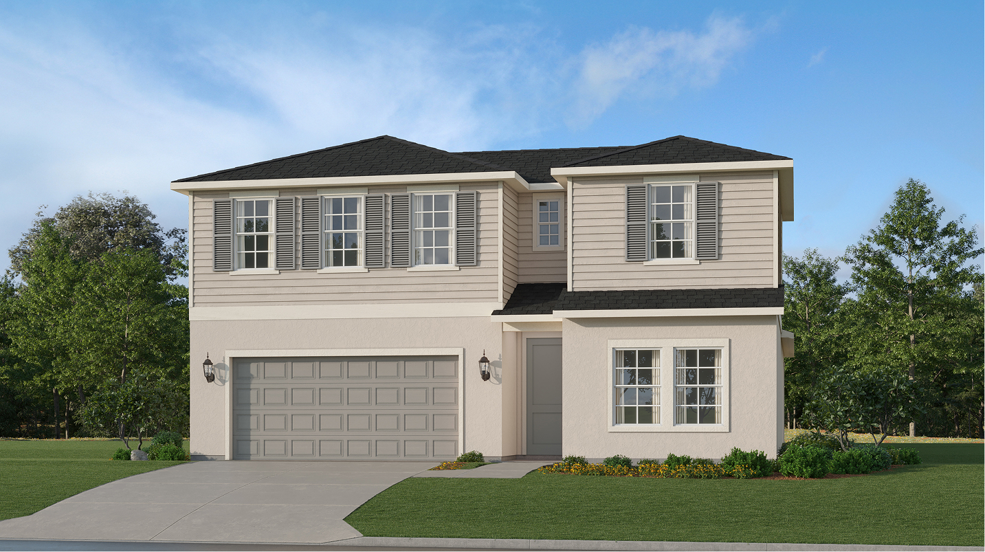Exterior rendering of the Segan plan by Lennar at Willow in Punta Gorda, Florida